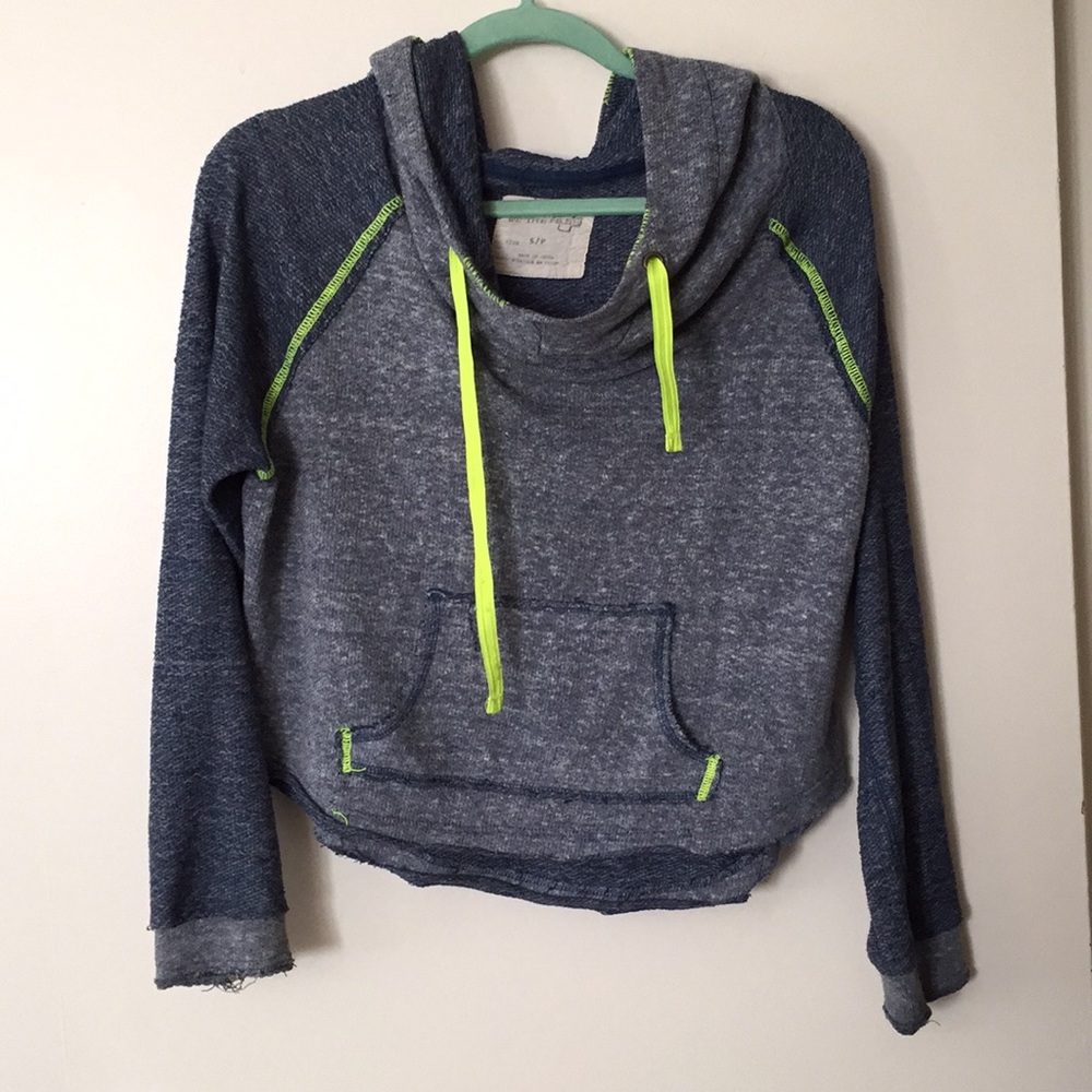FREE PEOPLE BLUE HOODIE